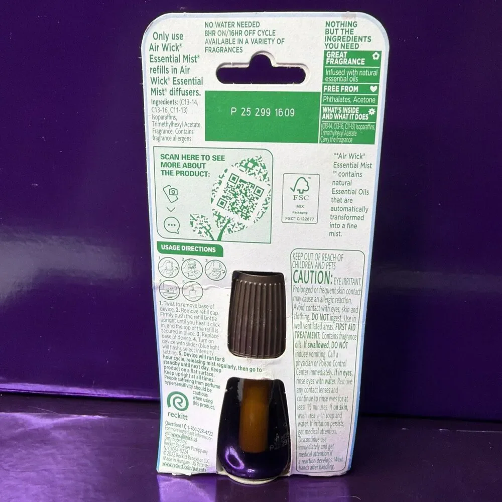Air Wick Essential Mist Linen & Petals Refill Infused with Real Essential Oils